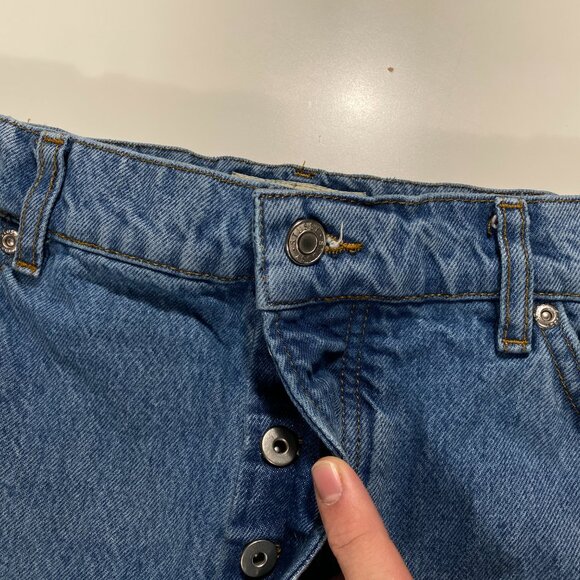 Stussy 100% Cotton Medium Wash Baggy Fit Big Ol' Jeans blue men's size 36x31 - Picture 4 of 12